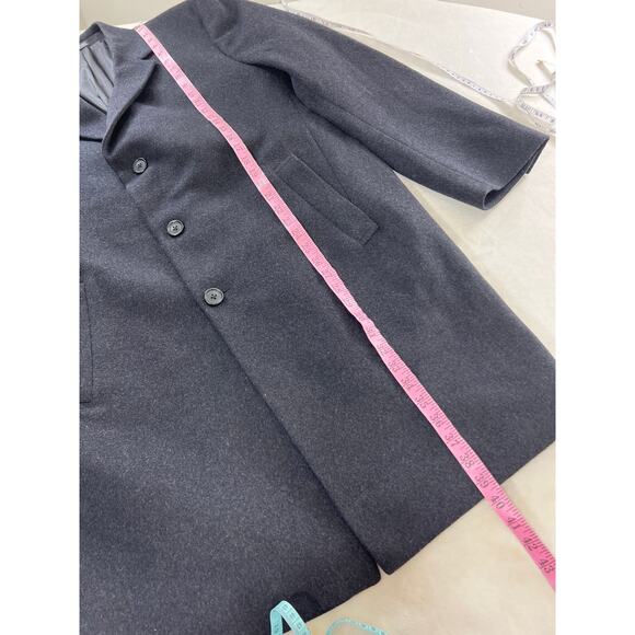 Kenneth Cole Mens 44 Raburn Wool Blend Over Coat Top Old Money Quiet Luxury - Picture 10 of 10